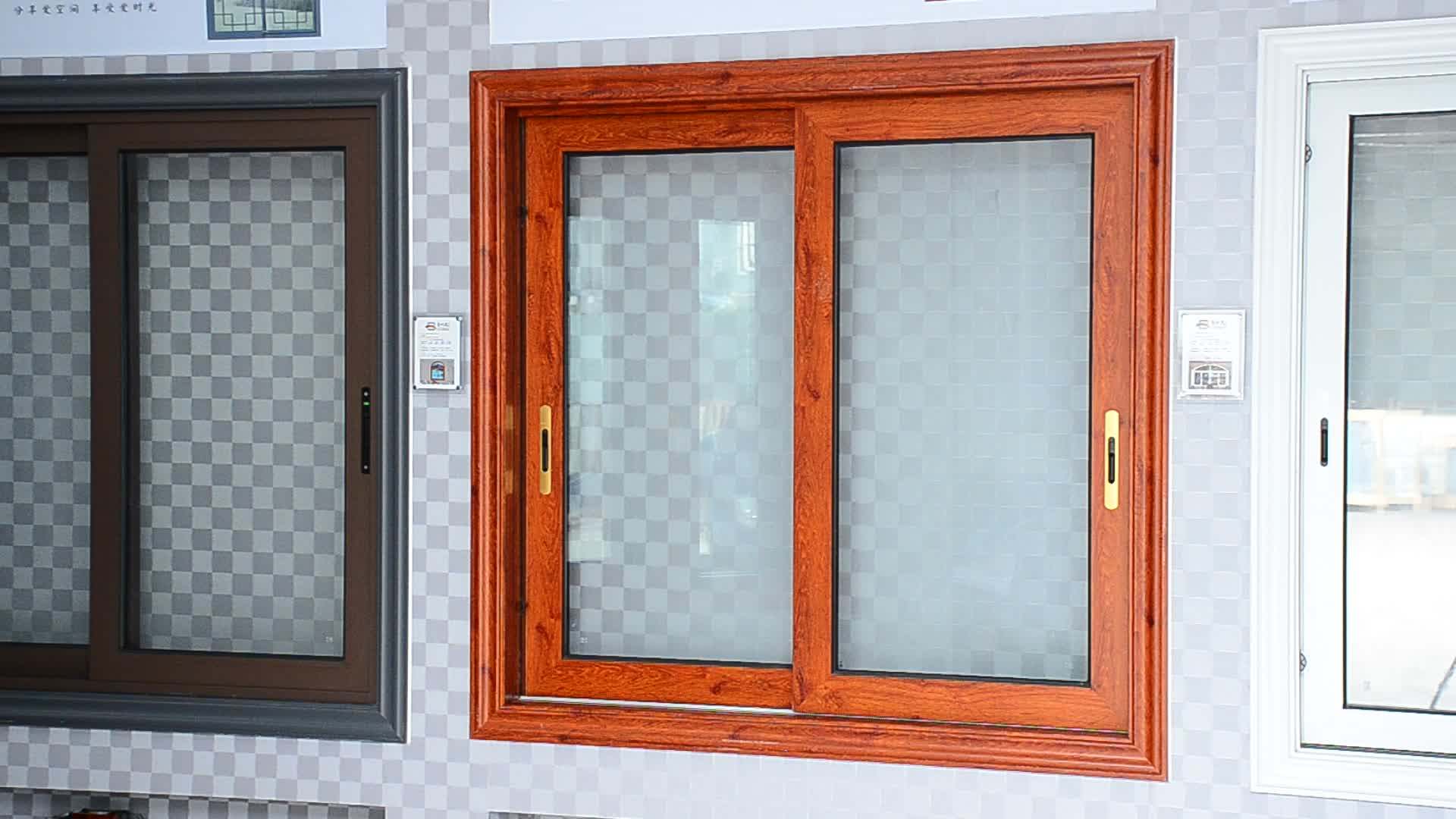 Cheap Powder Coating Aluminium Windows Champagne Color Aluminum Frame