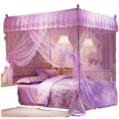 三开门公主风落地支架宫廷蚊帐