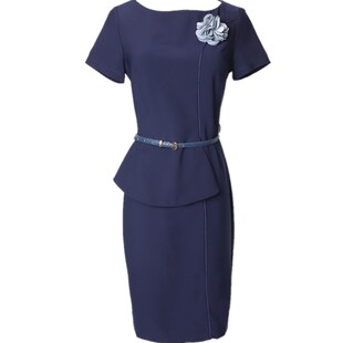 房地产工作服女连衣裙夏置业顾问女装爱尚臣美容院店长经理职业装