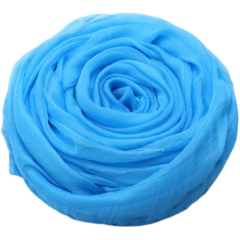 长款纯色丝巾围巾披肩纱巾百搭女薄款大春秋冬款洋气时尚妈妈夏季