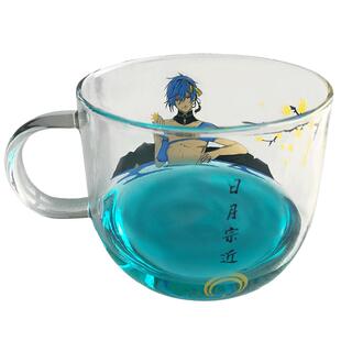 漫能刀剑乱舞cos三日月宗近玻璃水杯子动漫周边二次元生日礼物