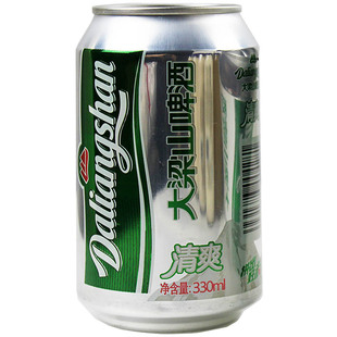 宁波大梁山啤酒清爽型拉罐8度黄啤330ml*6瓶小瓶装休闲聚会黄啤酒