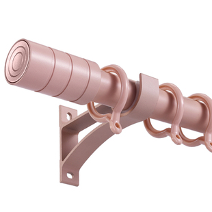 欧轩窗帘杆子罗马杆单铝合金双杆加厚双层轻奢卧室全套简易杠加粗