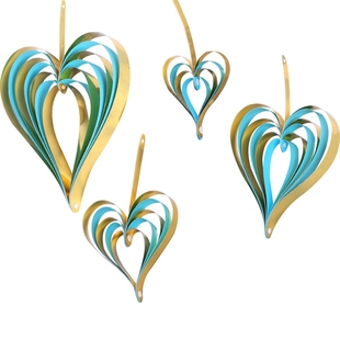 美容院店装饰大厅天花板吊饰酒吧心形挂件元旦圣诞节主题活动布置