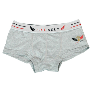 潮牌中性宽边腰带纯棉纯色平角四角内裤女款裤头条纹