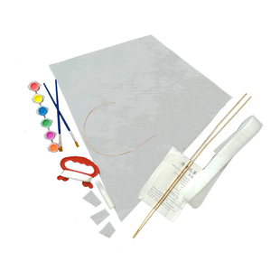 包邮DIY纸风筝菱形风筝手工制作材料包空白教学绘画风筝竹骨厂家