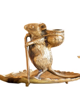 印度复古做旧风铜制划船桌面摆件