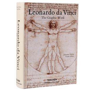 现货 英文原版 Leonardo da Vinci: The Graphic Work 莱昂纳多 达芬奇 艺术手稿 Taschen 塔森 艺术手稿 精装版 与哈默手稿相似