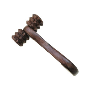 鸡翅木手动按摩器木质滚轮式器材脚底背部按摩轮狼牙滚轮全身包邮