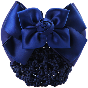 职业头花护士银行空姐酒店女员工作韩版盘发网兜发夹头饰发饰包邮