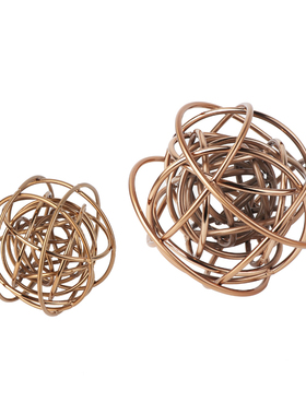 样板房间创意金属大理石软装饰品