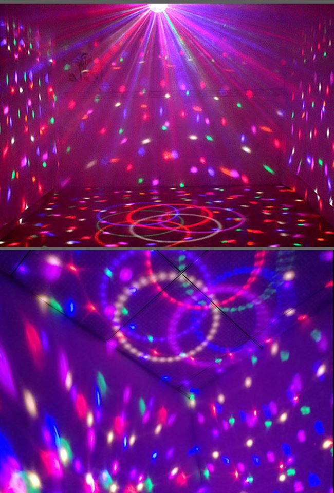 9色自动款8米线舞台灯光ktv闪光灯宿舍蹦迪灯旋转七彩灯光球房间