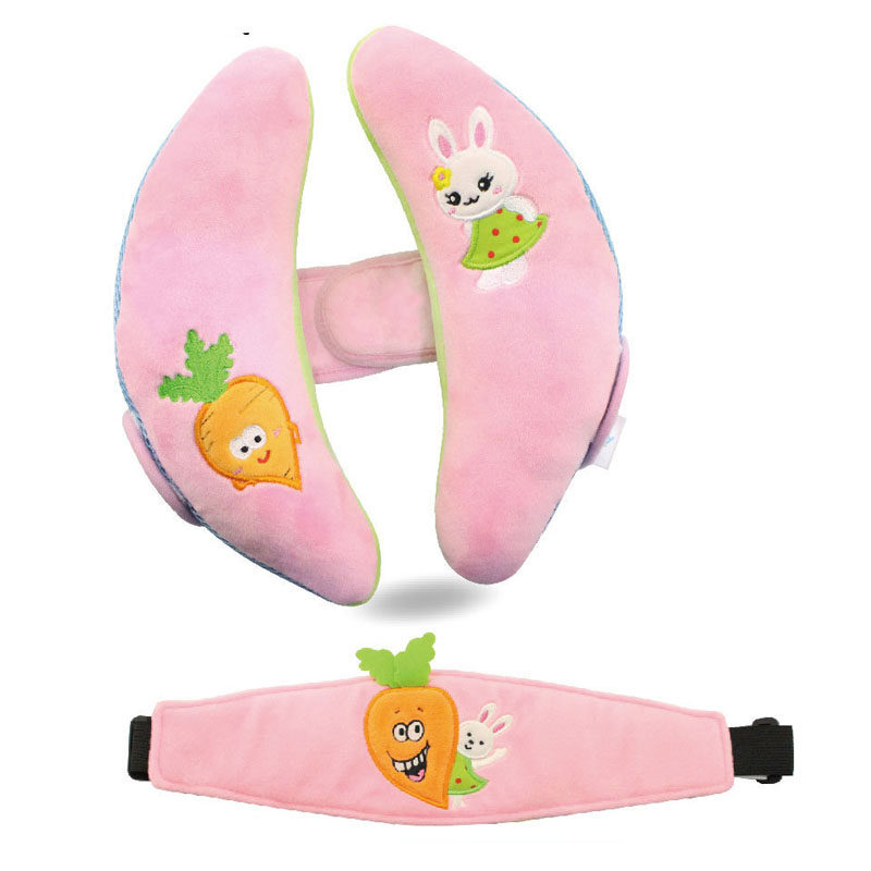 happymonkey汽车安全座椅婴儿护颈枕护眼宝宝推车护头部固定护枕