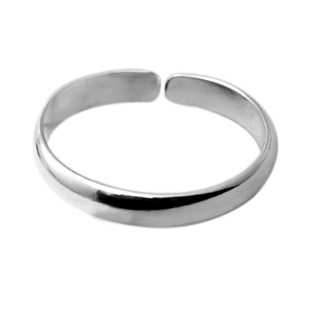 正品 纯手工银手镯  足银999纯银 光面经典银手镯女 泥鳅背D形型