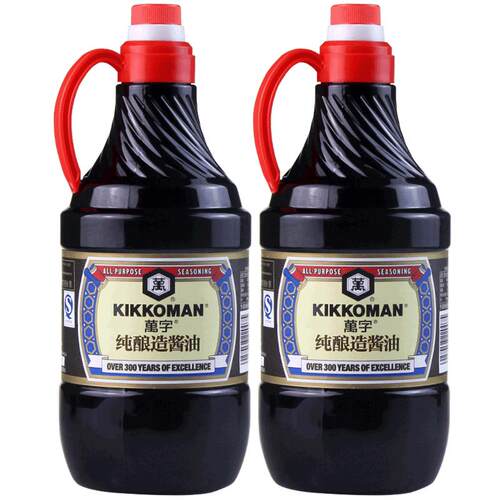 万字酱油龟甲万烹调料理黄豆酱油浓口纯酿造日式生抽1.8L*2瓶