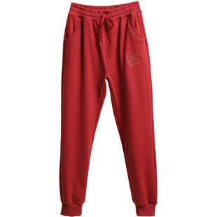 加绒加厚秋冬卫裤女宽松休闲裤不倒绒小脚裤大码运动裤束脚裤女