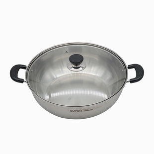 苏泊尔汤锅304不锈钢加厚复合底汤火锅炖锅ST30B5电磁炉燃气通用