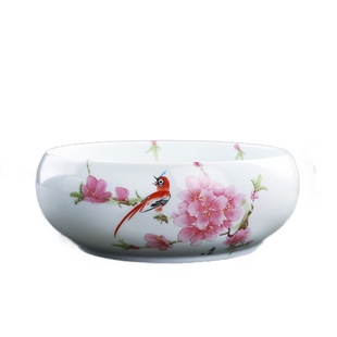 铜钱草水培花盆简约器皿金钱草专用陶瓷水仙花水养一叶莲碗莲桌面