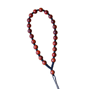 原创手工血龙木手把件挂绳文玩绳手玩件绳子翡翠玛瑙千眼菩提配绳