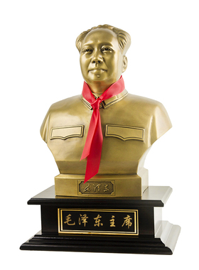 毛爷爷家居客厅桌面铜像装饰品