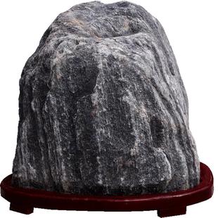 泰山石敢当过门原石风景花纹财进补角靠山石底座家居风水摆件