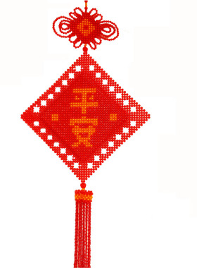 特色礼物diy串珠手工编织福字材料包 中国结平安福挂件家居装饰品