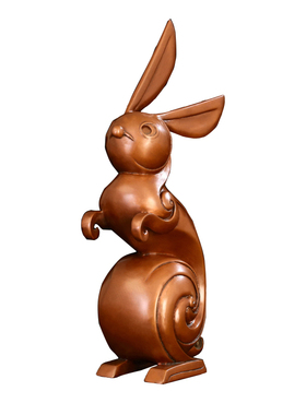 徽匠铜韵生肖卡通兔开运工艺品
