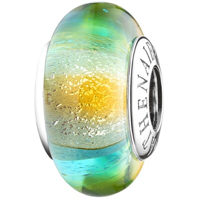 ATHENAIE彩虹璃珠925银转运珠diy手串串饰搭琉璃珠手链珠子送女友