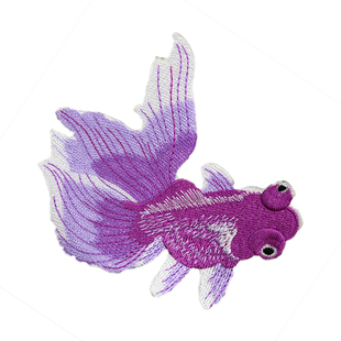 时尚精美绣花布贴diy破洞补丁刺绣小鱼修补装饰服装辅料熨烫贴花