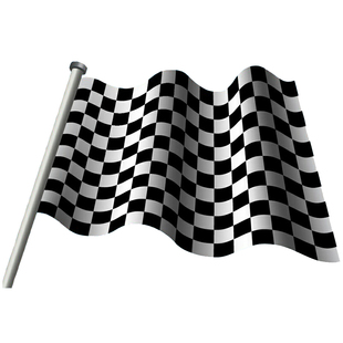 赛车旗赛车F1发令旗黑白方格旗帜发车旗比赛用终点旗信号赛道旗