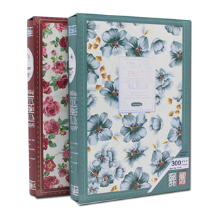 相册 可放记事条 6寸280张 6寸8寸混装  相册本 插页式家庭盒装