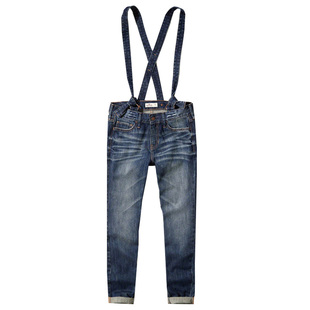 美国正品海鸥HCO Hollister女款牛仔裤背带裤牛仔弹力长裤现货