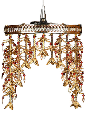 致福平安铜穿珠佛像天盖