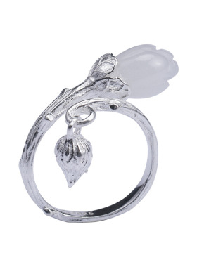 白玉兰花复古风小众礼物手饰品