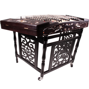 北京星海扬琴乐器 专业演奏考级鸡翅木贝雕402杨琴 8625L洋琴