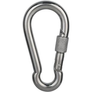 欣达不锈钢弹簧扣登山扣攀岩保险扣空中瑜伽挂钩螺母弹簧扣狗链扣