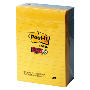 包邮3M报事贴643SL 660-3SSNY横线报事贴Post-it告示贴660-RP-A大便签纸带胶便利贴645SL彩色报事贴多色狠贴