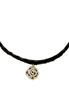 choker立体项圈超仙蕾丝锁骨链