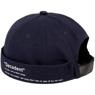 帽子男瓜皮帽日系地主帽韩版街头潮人嘻哈帽无檐女雅痞时尚地痞帽