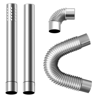 直径100mm壁挂炉单层烟囱加厚不锈钢排烟管煤气炉排气管大小头管