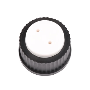 GL45塑料流动相瓶盖1/2/3/4/5孔蓝盖试剂瓶补料换气开孔盖子液相色谱瓶盖耐高温顶空盖硅胶垫圈四氟溶剂瓶盖