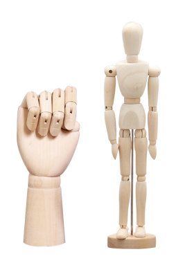 木头人偶素描漫画模型桌面装饰品