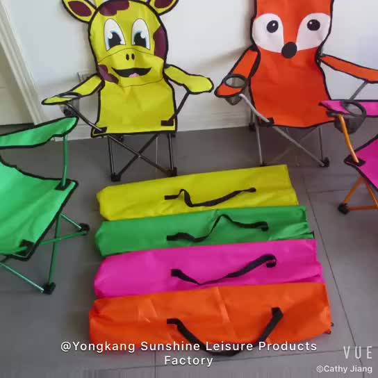 Folding Animal Cartoon Children Chair,Kids Chair With 210d Carrying Bag