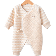 0-3个月连体衣服夹棉秋冬男女爬服1