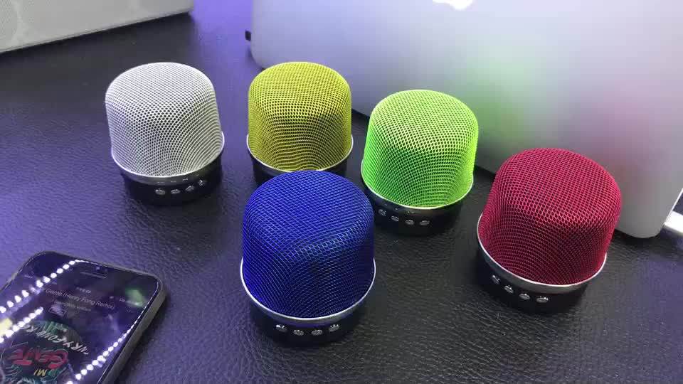Led Light Bluetooth Round Mini 3w Portable Bt Speaker With Usb Sd Card