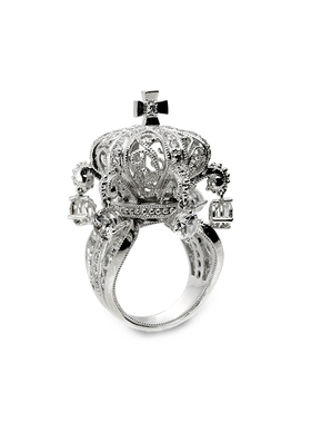 定做豪华复古皇冠戒指女王款王冠