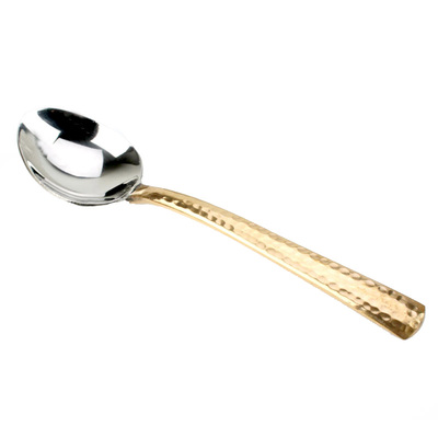 印度进口黄铜勺子纯手椭圆形汤勺