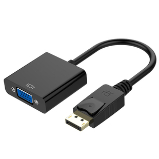 dp转vga转换器displayport线转vga显示器转接头大DP转VGA连接线