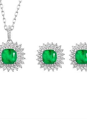 高级感仿真进口925纯银耳环项链