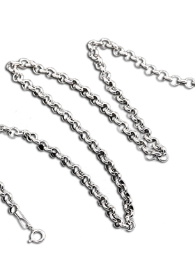 专柜高端纯银百搭中长链男胸链